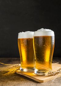 front-view-glasses-beer-with-wheat